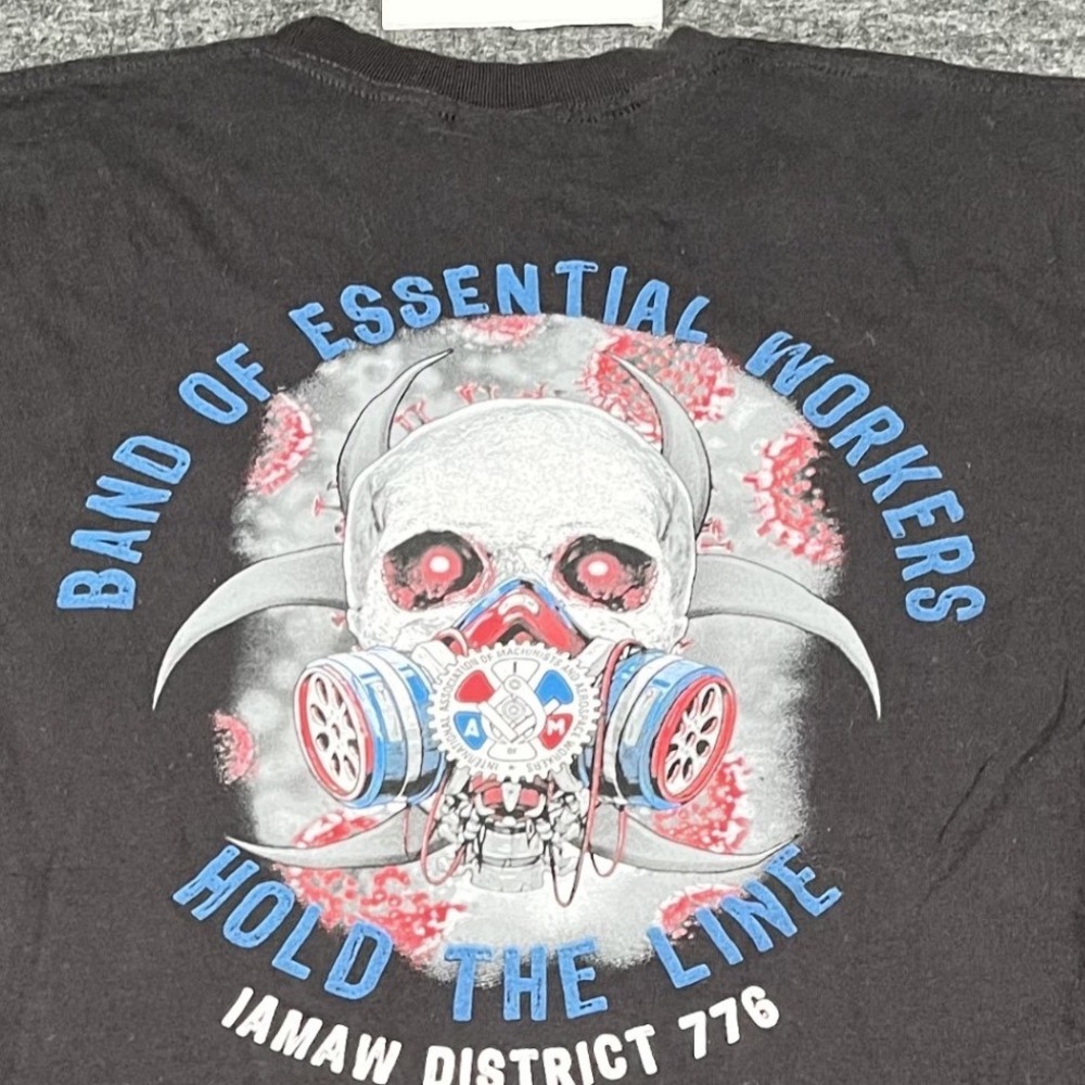 Union Made T Shirt Mens M Black IAMAW District 776 Band Of Essential Workers